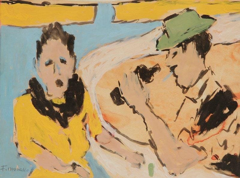 Fikret MOUALLA [turc] (1905-1968)

Les Buveurs attablés
Gouache.
Signée en bas à gauche.
23 x 32 cm
