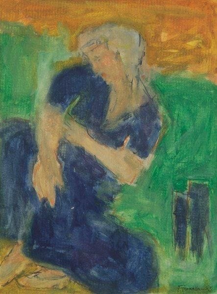 Fikret MOUALLA [turc] (1905-1968)

Femme accoudée, 1953
Gouache.
Signée et datée en bas à droite.
23,5 x 17,5 cm
