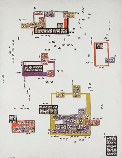 Natalia DUMITRESCO [roumaine] (1915-1997)

La Cité I, 1965
Huile sur toile.
Signée en bas à gauche.
Signée, datée et titrée au dos.
(Salissures).
146 x 114 cm
