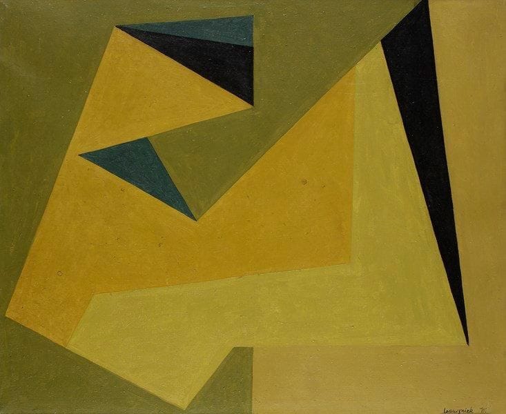 Wladislaw LOPUSZNIAK [polonais] 

Composition, 1955
Huile sur toile.
Signée en bas à droite.
65 x 80 cm
