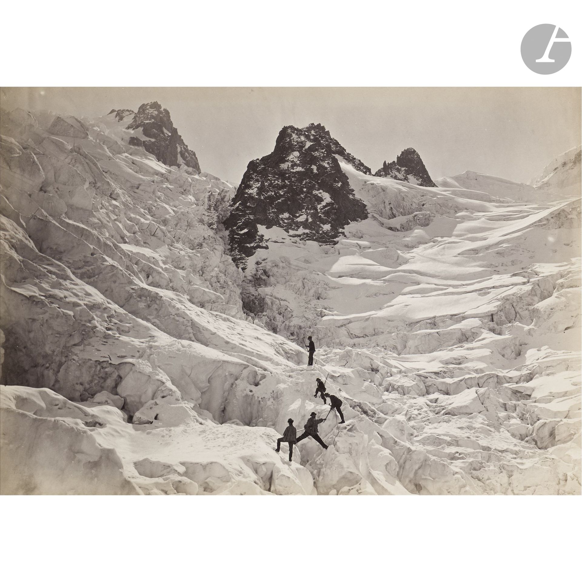 Charnaux Frères 
Les Alpes, c. 1880.
Le mont Rose et le glacier du Gorner. Grands Mulets. Le Mont-Blanc vu de Plan-Praz. 
Trois (3) épreuves sur papier albuminé, contrecollées sur cartons.
Format moyen : 18 x 25,5 cm