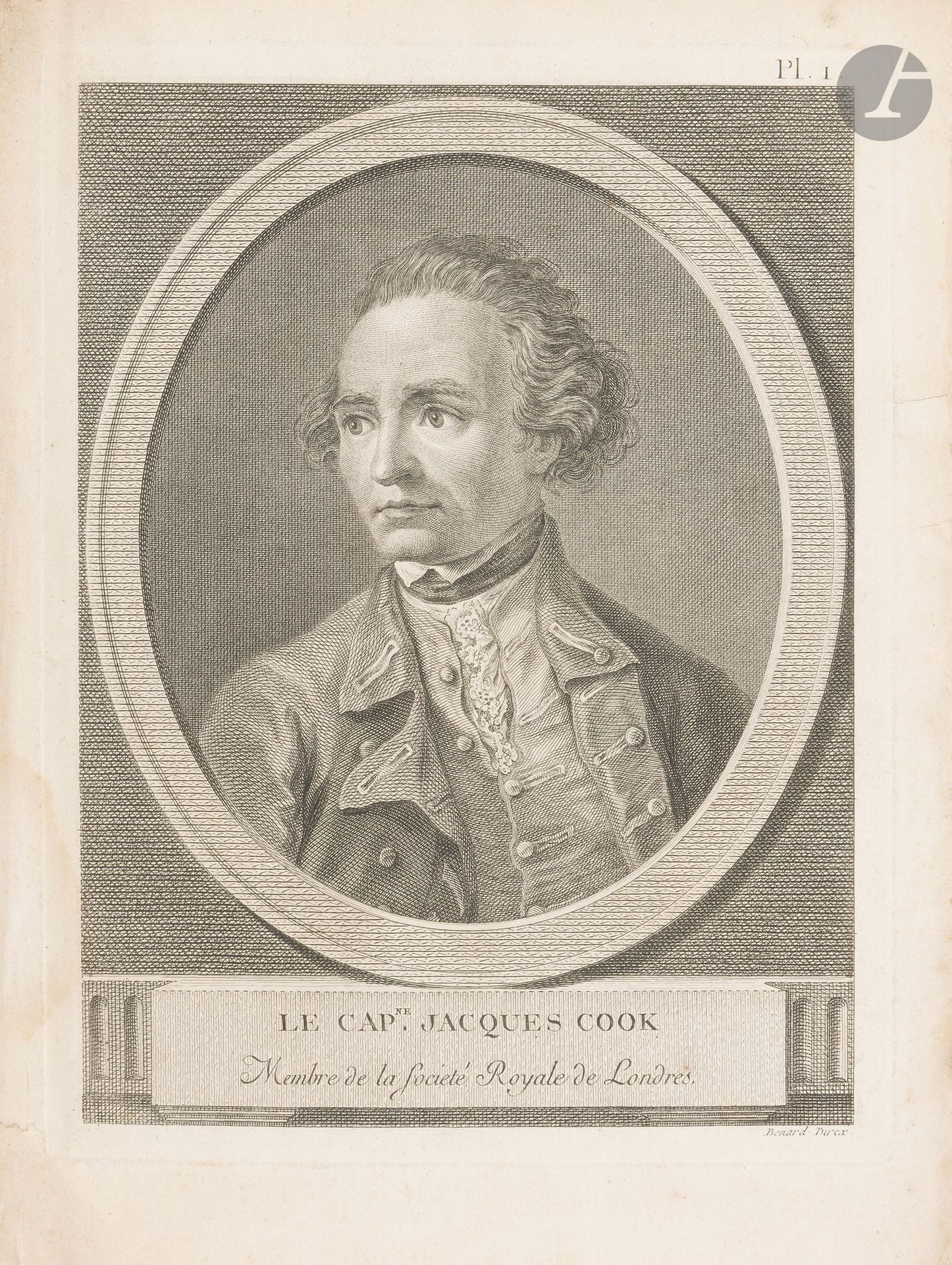 COOK (Capitaine James), Atlas de Cook
Sans lieu, ni date [1778, Hôtel de Thou].
Atlas de 66 planches, certaines dépliantes, dont des cartes et des gravures. In-4, reliure cartonnée.
Reliure dégradée, bords effrangés, rousseurs éparses.