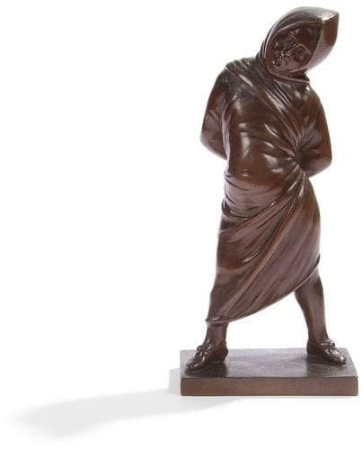 Antoine-Louis BARYE (1795-1875)
Fou de Rome Épreuve ancienne et authentique à patine brun nuancé. Non signée. Ferdinand Barbedienne Fondeur. Circa 1880. 17 x 8 cm Bibliographie: Poletti-Richarme, F42, p. 119 du catalogue raisonné.