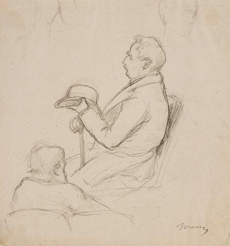 CHARLES MAURIN (1856-1914)
Homme au chapeau - Paysan endormi 2 dessins au crayon. Signés en bas à droite. Portent les numéros d'inventaires de la succession sur le papier. (Traces de colle). 24 x 22,5 cm et 29 x 19 cm