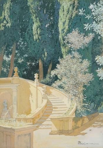 François-Marie-Léon DE MARLIAVE (1874-1953)
Le Parc Gouache. Signée en bas à droite. 32 x 22,5 cm
