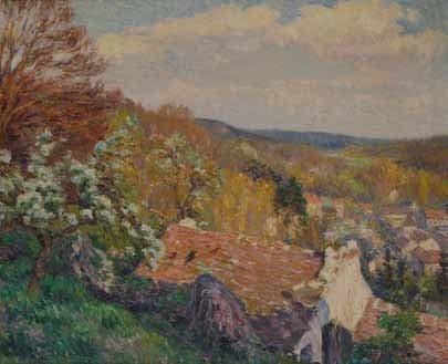 Joseph VITAL-LACAZE (1874-1946)
Paysage de campagne, 1912 Huile sur toile. Signée et datée en bas à gauche. 62 x 82 cm