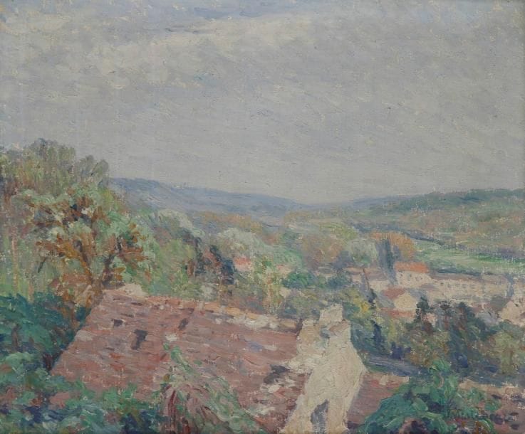 Joseph VITAL-LACAZE (1874-1946)
Jouyen Josas, 1913 Huile sur toile. Signée en bas à droite. Signée au dos. 47 x 54,5 cm