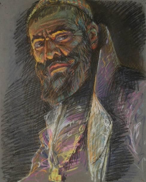 Henri GIRAULT DE NOLHAC (1884-1948)
Portrait d'homme barbu Pastel. Non signé. 64 x 51 cm