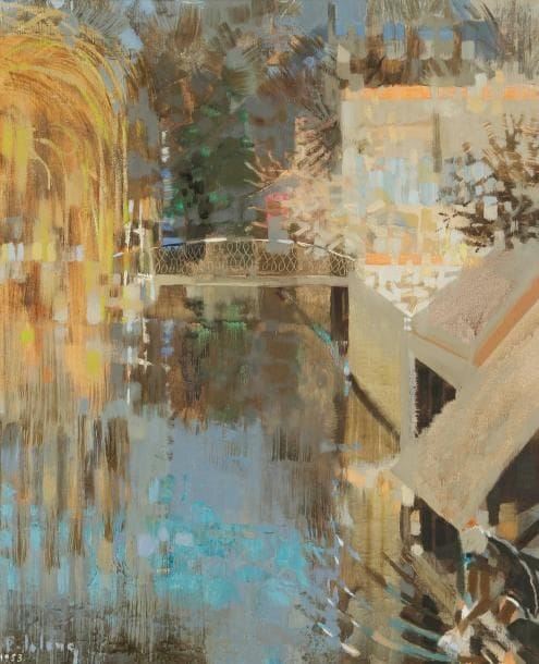 Pierre LELONG (1908-1984)
Femme au lavoir, 1953 Huile sur toile. Signée en bas à gauche. 73 x 60 cm