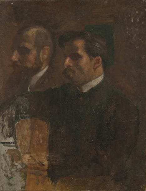 Joseph VITAL-LACAZE (1874-1946)
Deux notables Huile sur toile. Non signée. 41 x 32 cm
