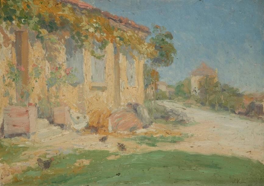Joseph VITAL-LACAZE (1874-1946)
Paysage de Tournecoupe Huile sur carton toilé. Monogrammée en bas à droite. 23,5 x 33 cm