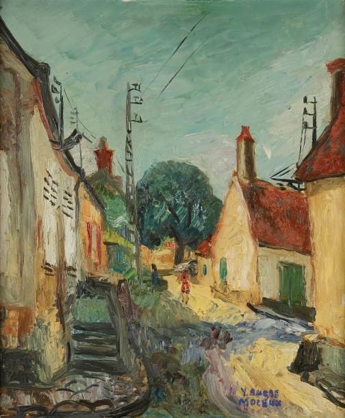 Yves André MOLEUX (1906- ?)
Rochefort-en-Yvelines Huile sur toile. Signée en bas à droite. Titrée sur le châssis. 65 x 54 cm