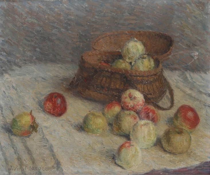 Joseph VITAL-LACAZE (1874-1946)
Nature morte aux pommes, 1912 Huile sur toile. Signée et datée en bas à gauche. 46 x 56 cm