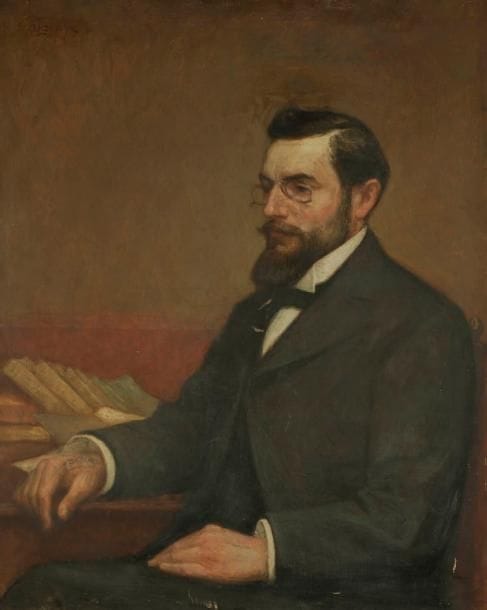 Joseph VITAL-LACAZE (1874-1946)
Portrait d'homme, 1901 Huile sur toile. Signée et datée en haut à gauche. (Griffures). 80 x 65 cm