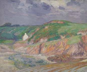 Joseph VITAL-LACAZE (1874-1946)
Bord de mer en Bretagne Huile sur toile. Non signée. 46 x 55 cm