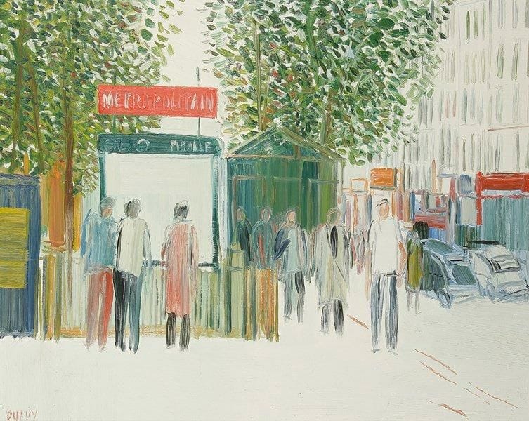 Pierre DUPUY (né en 1936)
Paris, l'entrée du métro Pigalle. Huile sur toile. Signée en bas à gauche. 65 x 81 cm