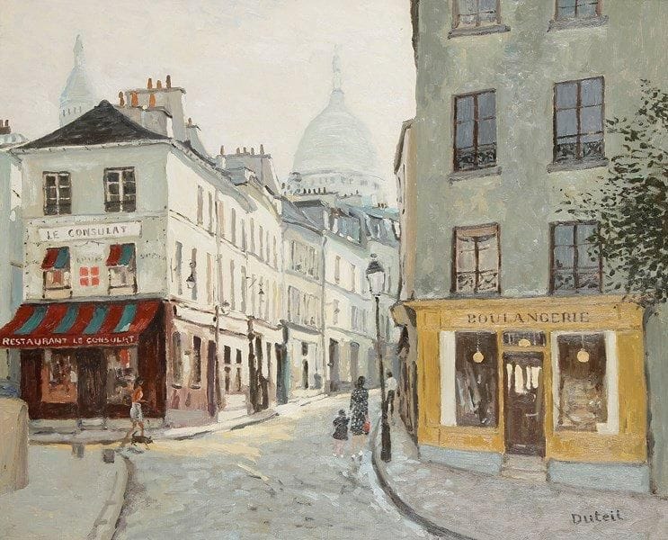 Jean-Claude DUTEIL (Né en 1950)
Rue à Montmartre. Huile sur toile. Signée en bas à droite. 60 x 73 cm