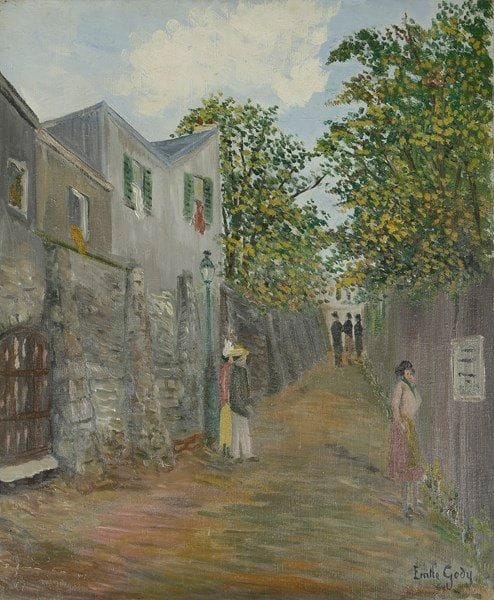 Émile GODY (XXe siècle)
Rue animée. Huile sur toile. Signée en bas à droite. 73 x 60 cm