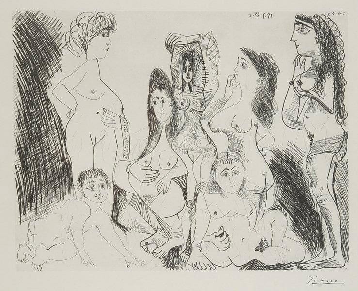 D'après Pablo PICASSO
Femmes au bain. Sérigraphie. 34 x 50 cm