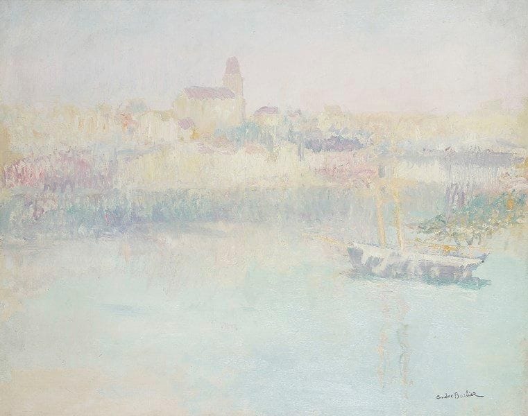 André BARBIER (1883-1970)
Port le matin. Huile sur toile. Porte le cachet de la signature en bas à droite. 65 x 81 cm
