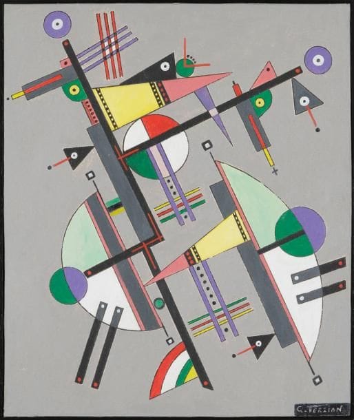 Georges Terzian
La Reine, 2012 Huile sur toile. Signée en bas à droite. Signée, datée et titrée au dos. 55 x 46 cm. Le peintre Georges Terzian, d’origine arménienne, est né à Marseille le 8 Mars 1939.
Il commence à dessiner et à peindre très jeune. Incité par ses parents, il intègre l’école des Beaux-arts de Marseille à quatorze ans. Georges Terzian n’y restera qu’une seule année, pour devenir bottier. Il continue cependant à peindre dans son atelier de Saint-Mitre, près de Marseille. Terzian s’initie également à la musique et à la chanson auprès de Jean Lumière, à Paris. Il se produira, par ailleurs,
dans certains cabarets de Montmartre. Ses premières oeuvres sont marquées par les paysages de son enfance en Provence et sont très influencées par l’impressionnisme,
notamment par les compositions de Cézanne. Dans les années 1960, Georges Terzian s’installe à Paris. Peintre prolifique, il développe un style post-cubiste propre, inspiré par le travail de Braque et Picasso, qui se retrouve dans ses natures mortes. Georges Terzian voit son univers comme une symphonie de couleurs et de formes dont il en transmet le dynamisme dans chacune de ses peintures.
Durant un long séjour à Moscou, Georges Terzian est sensibilisé par le mouvement Constructiviste.Ses compositions, jusqu’à présent, reflètent son intérêt pour les structures bi et tridimensionnelles. Georges TERZIAN communique son exubérance et les couleurs de la vie avec frénésie, tout en conservant la musique dans son oeuvre, ce qui en fait un artiste polymorphe et singulier. Georges Terzian expose et vend aujourd’hui ses oeuvres partout dans le monde, notamment aux états-Unis et en Grande-Bretagne.