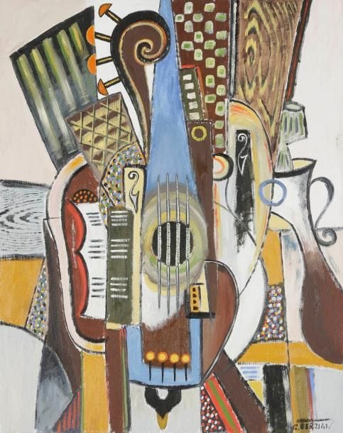 Georges Terzian
La Contrebasse, 2006 Huile sur toile. Signée en bas à droite. Signée, datée et titrée au dos. 92 x 73 cm