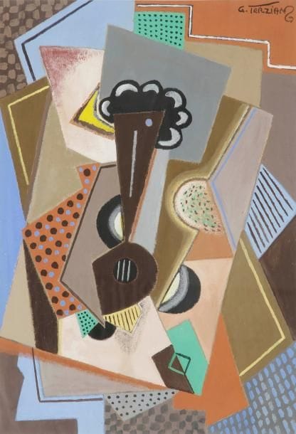 Georges Terzian
Fille à la mandoline, 1995 Gouache sur papier. Signée en haut à droite. Datée et titrée au dos sur le montage. 49 x 33 cm