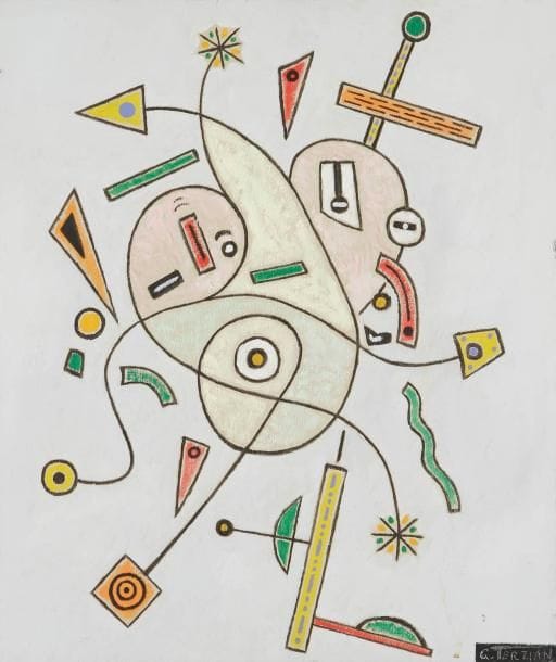 Georges Terzian
Le Randonneur, 2009 Huile sur toile. Signée en bas à droite. Signée, datée et titrée au dos. (Petits manques sur les bords). 55 x 46 cm