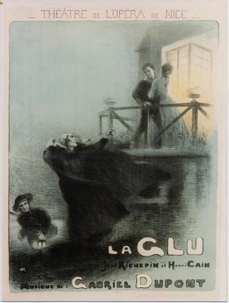 1 Affiche Glu (La), Dupont G. [1910] DUPONT R. Imp. Delanchy. Entoilée. B.E. 90 x 66 cm