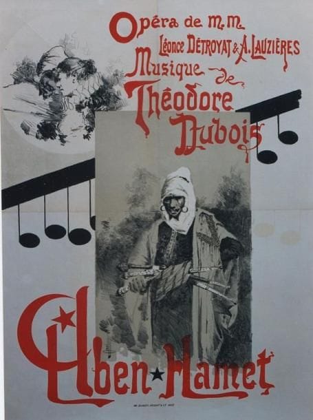 1 Affiche Aben-Hamet, Dubois T. [1884] ORAZI M. Imp. Delanchy. Entoilée.A.B.E. (légère insolation). 79 x 60 cm
