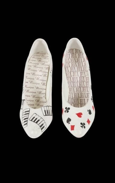 Maquette unique (tampons) pour Carel, jeux et musique Paire de chaussures. Cuir.