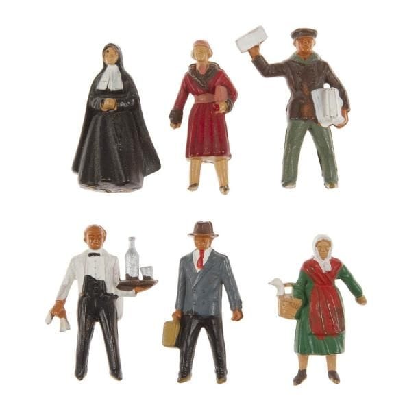 Le barman, le vendeur de journaux, le voyageur, la bonne soeur, ma gardeuse d'oies, la femme du monde, 1978 6 broches.