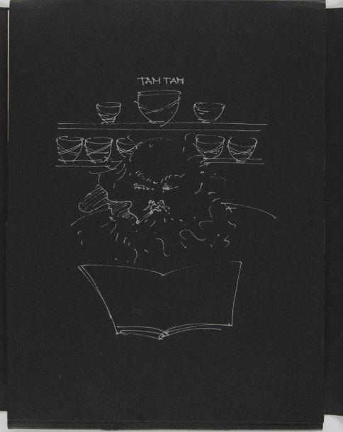 SARENCO. Di alcuni ritratti. Milano, Galleria Mercato del sale, 1986. In-4, br. Joints : - Le triptyque du cinéma mobile 1983-87. (Guattari, Miccini, Serravalli). Paris, Veyrier, 1988. In-4, br.  - Poesia visiva. Vol. I/II. Fondato e diretti da Sarenco. Colognola ai Colli, Italy, 1992. In-4, br. - Adriano SPATOLA : Vers la poésie totale. Marseille, Éditions Via Valeriano, 1993. 13 cahiers in-4 en ff. sous chemise noire à rabats.