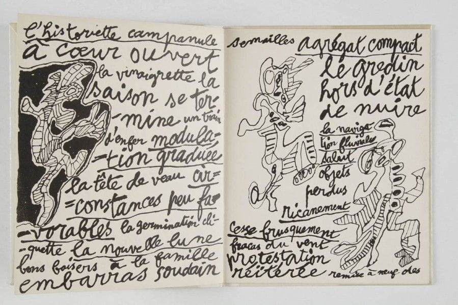 DUBUFFET Jean. Tremolo sur l’œil. Lavaur, Gaston Puel, 1963. In-8, br. Édition originale tirée à 300 ex. Dédicace a.s. de Dubuffet acc. d’une lettre de rappel du secrétariat de Dubuffet au dédicataire distrait.