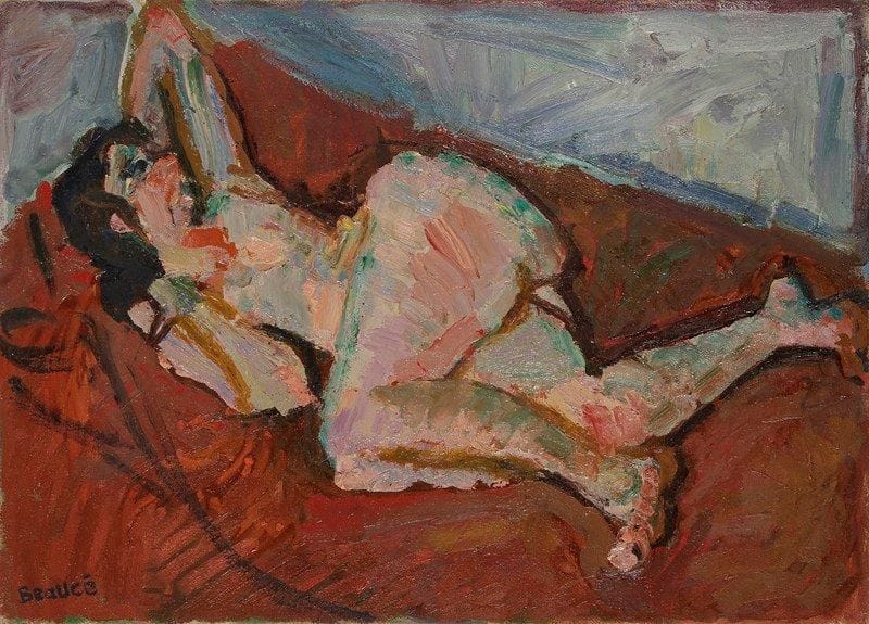 André BEAUCE (1911-1974)
Nu alangui Huile sur toile. Signée en bas à gauche. Annotée au dos. 65 x 92 cm Provenance: Collection Rodolphe Pichon