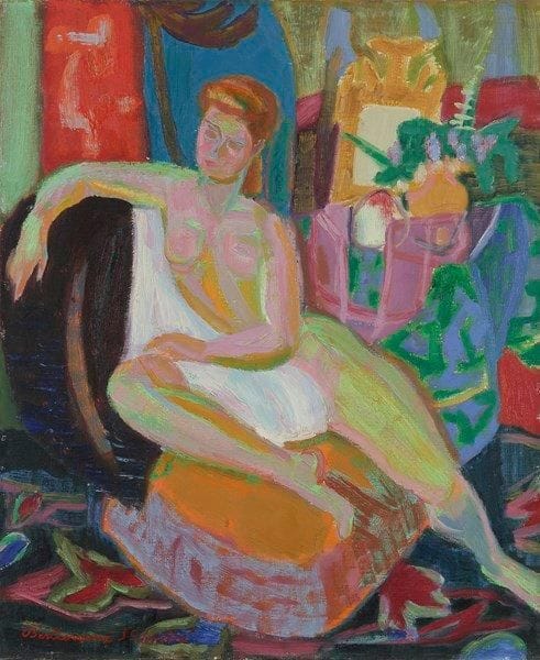 Louis BERTHOMMÉ SAINT-ANDRÉ (1905-1977)
Femme nue au drap blanc Huile sur toile. Signée en bas à gauche. 46 x 38 cm