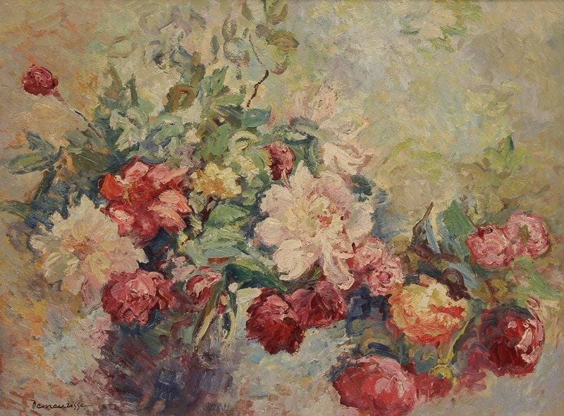 René DEMEURISSE (1895-1961)
Vase de fleurs Huile sur toile. Signée en bas à gauche. 60 x 81 cm