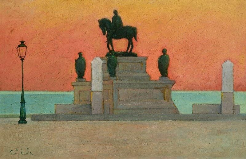 Paul CASILE (XIXe-XXe siècle)
Ajaccio, la Place Diamant Huile sur panneau. Signée en bas à gauche. 27 x 40 cm
