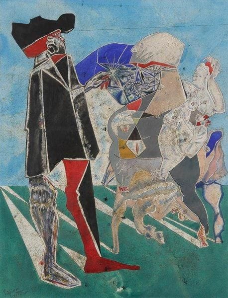 Vladimir LIAGATCHEV (né en 1945)
Héliodore à Venise, 1983 Gouache et aquarelle. Signée et datée en bas à gauche. 62 x 48 cm