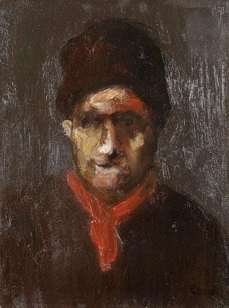 Adolphe PÉTERELLE (1874-1947)
Portrait d'homme Huile sur toile. Signée en bas à droite. 33 x 24 cm