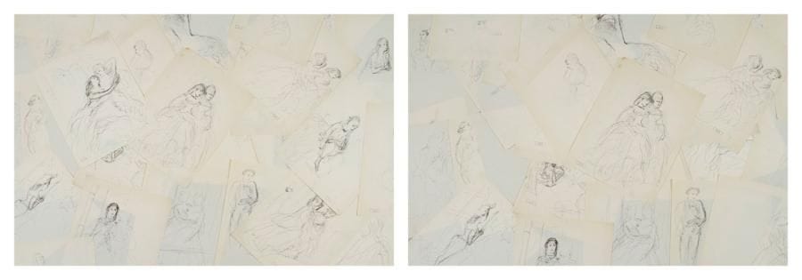 Marcel VERTES (1895-1961)
Études pour Nana (Émile Zola, 1933) 71 dessins à l'encre. La plupart portant le cachet de l'atelier, certains signés et annotés. (Pliures, petites déchirures). 27 x 21 cm
