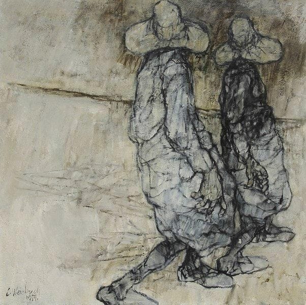 Claude WEISBUCH (1927-2014)
Après la pluie, 1959 Huile sur toile. Signée et datée en bas à gauche. Signée, datée et titrée au dos. 100 x 100 cm
