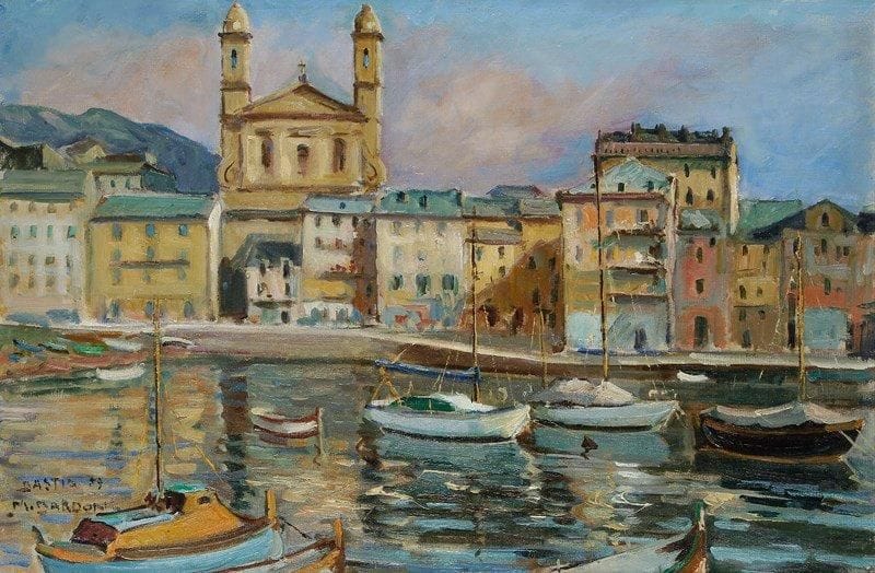 Marc BARDON (1891-?)
Corse, Bastia, le Vieux port, 1939 Huile sur toile. Signée, datée et située en bas à droite. 50 x 73 cm