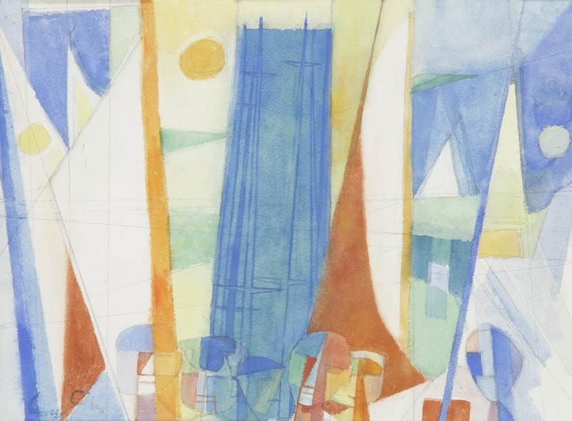 Yves ALIX (1890-1969)
Marins sur le port Aquarelle. Porte le cachet de la signature en bas à gauche. Cachet de l'atelier au dos. 32 x 43 cm