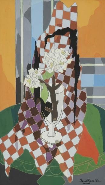 Jean de GAVARDIE (1909-1961)
Le Verre fleuri Gouache. Signée en bas à droite. 40 x 23 cm Provenance: Galerie Tuffier, Paris.