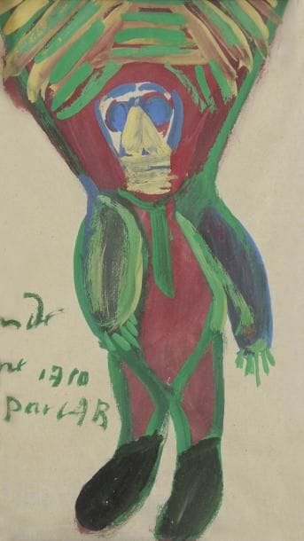 Anselme BOIX-VIVES (1899-1969)
Personnage, vers 1962 Gouache. Annotée vers le bas à gauche. 24 x 14 cm Provenance: Galerie Breteau, Paris.