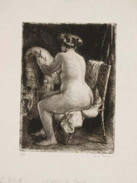 Ernest Rouart (1874-1942)
Études de femmes nues. Vers 1900. Eau-forte et pointe sèche. Formats divers. Très belles épreuves sur vergé ou japon, numérotées et signées à la mine de plomb. Légère oxydation et petites rousseurs claires. Toutes marges. Ens. 7 p