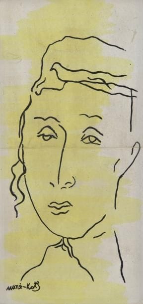 MANE-KATZ (1884-1962)
Portrait d'un jeune Hassid, 1956 Carreaux en céramique émaillée. Signé en haut à gauche. Marqué Artec Israel. Numéroté sur 9. 30 x 15 cm