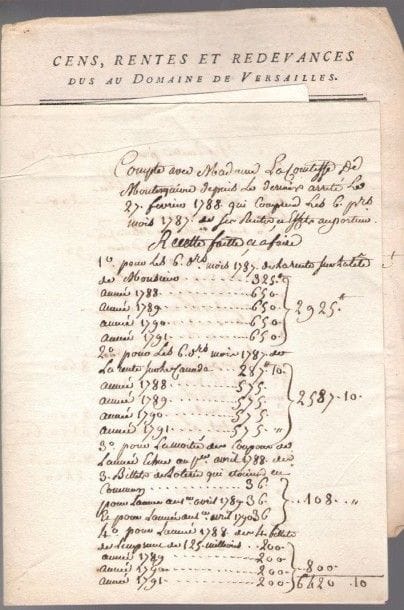Famille de MONTESQUIOU. 55 lettres ou pièces, la plupart relatives à Anne-Pierre marquis de Montesquiou-Fezensac, ou à sa mère Marie-Louise-Gertrude Bombarde de Beaulieu, comtesse de Montesquiou, 1759-1857.{CR}Actes notariés (constitution de rente, désistement, obligations); comptes et reçus de rente ou de succession; correspondances d’affaires (principalement de notaires ou fondés de pouvoirs); sommation et quittances fiscales; petit dossier relatif aux affaires de François-Antoine de Boissy d’Anglas, ou de son frère Jean-Gabriel-Théophile, dont un mémoire d’imprimerie et une pétition à Napoléon III. Etc.
