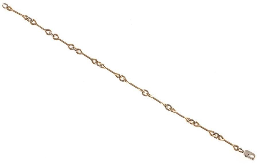 CARTIER
Bracelet en maillons d'or jaune articulés. Signé, numéroté, accompagné de son certificat. Long.: 20 cm Poids: 9,5 g